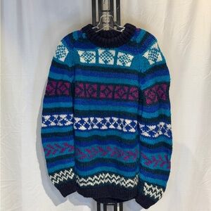 Colorful‎ Knit Crewneck Sweater